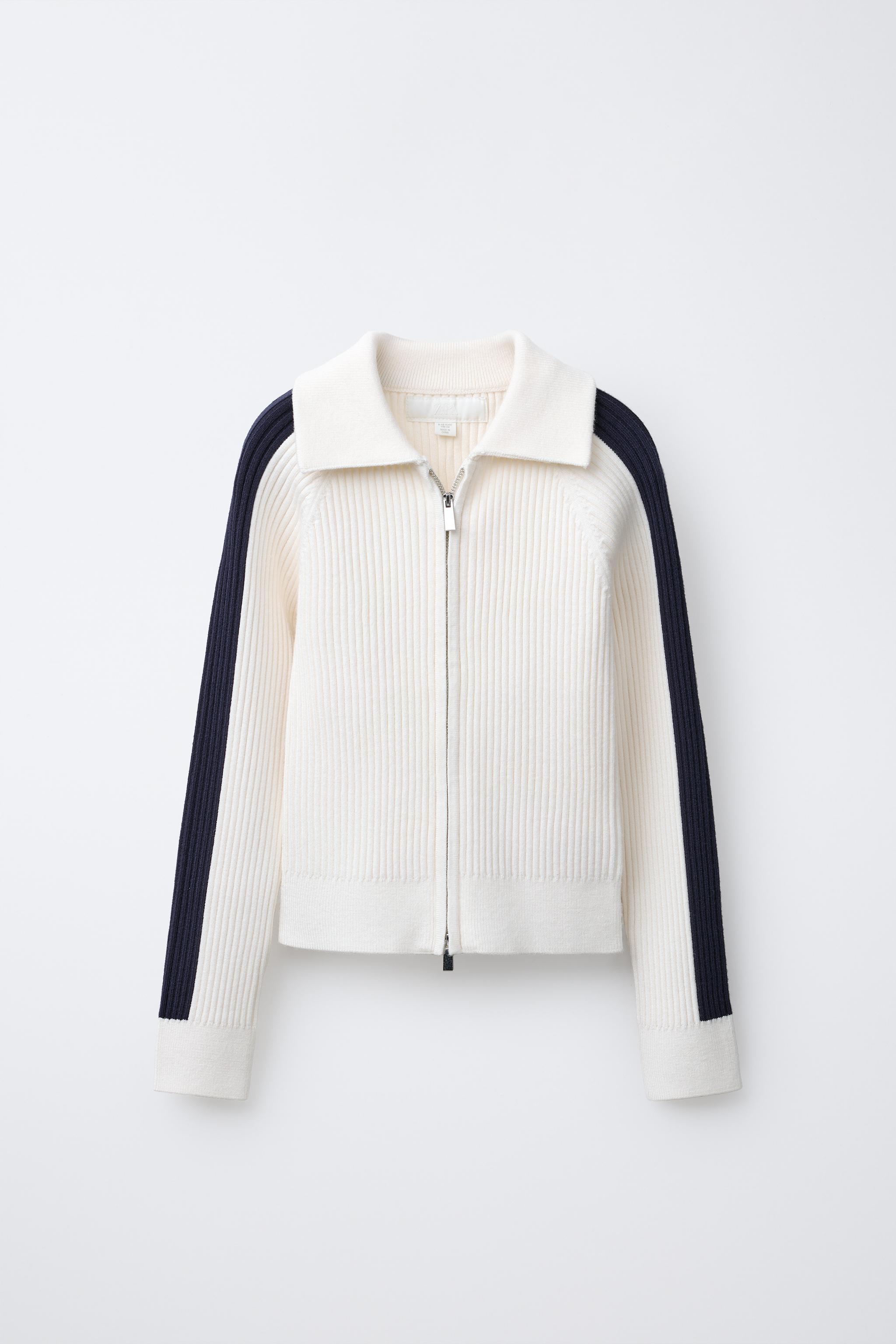 ZIP CARDIGAN - Ecru | ZARA United States