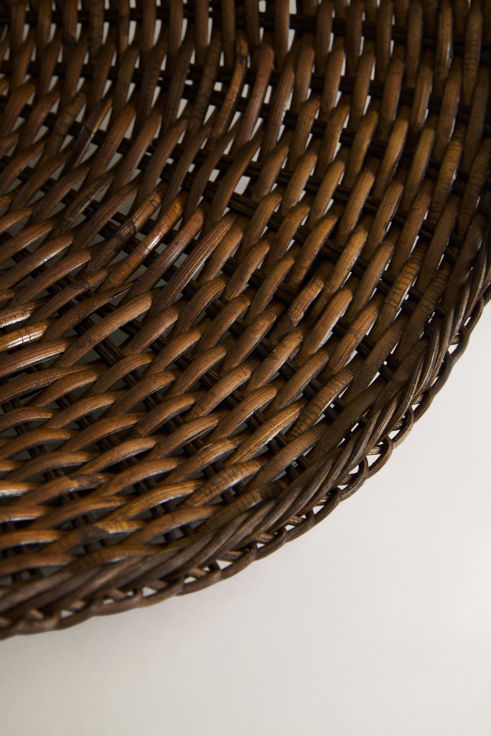RATTAN AND BAMBOO FLOWER BASKET