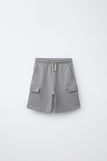 PLUSH CARGO BERMUDA SHORTS - Stone marl by Zara