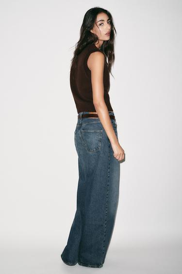 PULL SANS MANCHES EN MAILLE UNIE - Marron foncé de Zara - Image 4