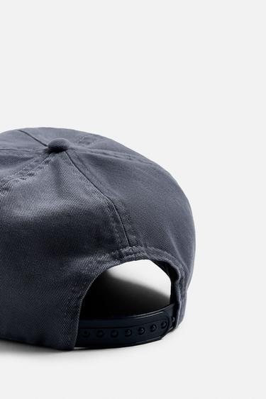 PRINTED FLAT-PEAK CAP - Dark grey by Zara - Image 7