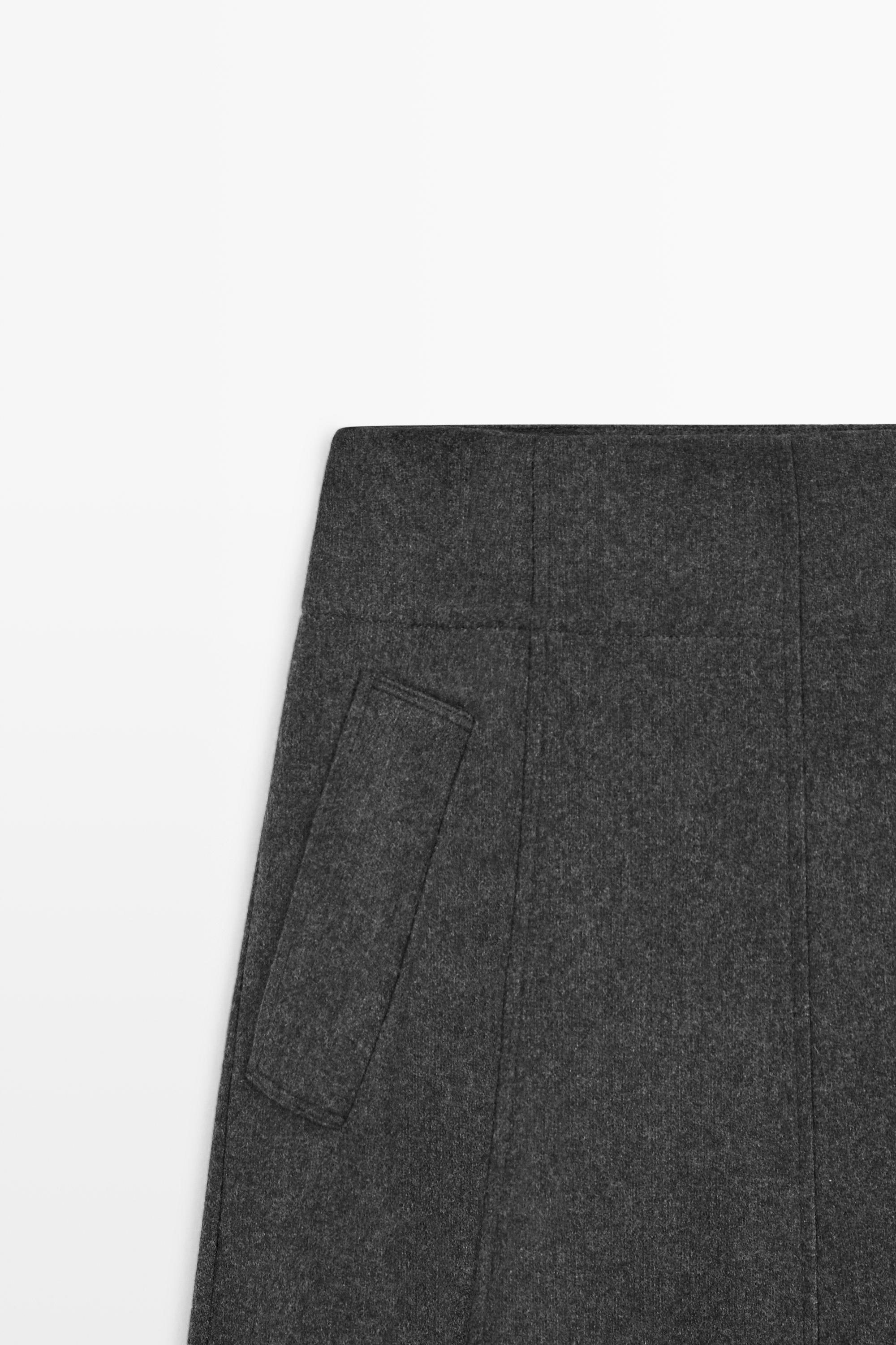 Flared midi skirt with pocket detail