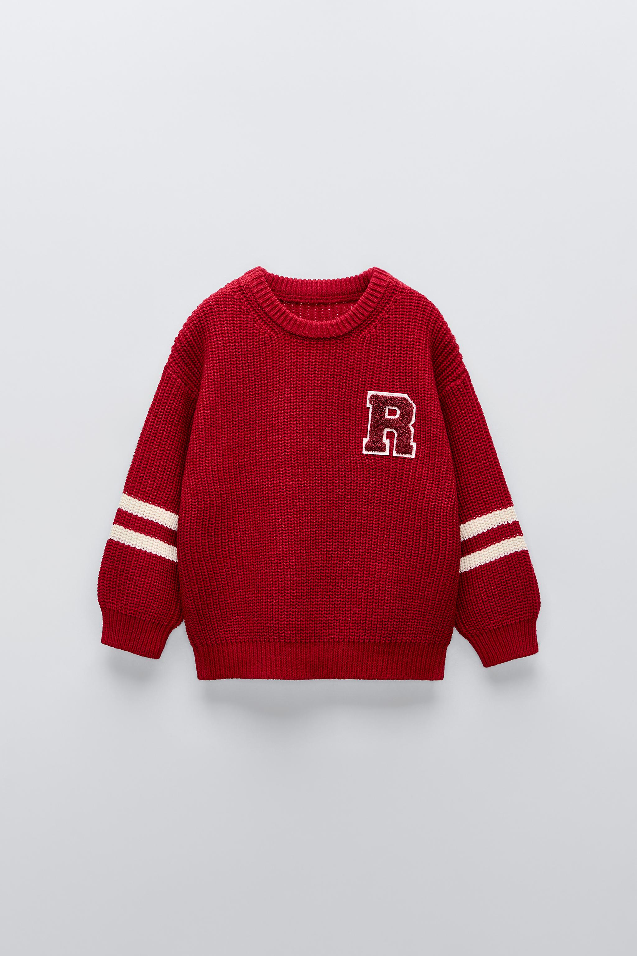 KNIT VARSITY SWEATER