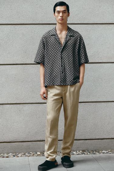 TEXTURED SHIRT - Black by Zara
