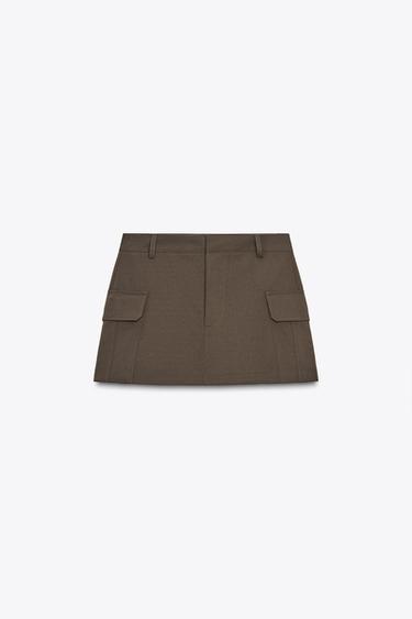 CARGO SKORT - Dark brown by Zara - Image 4