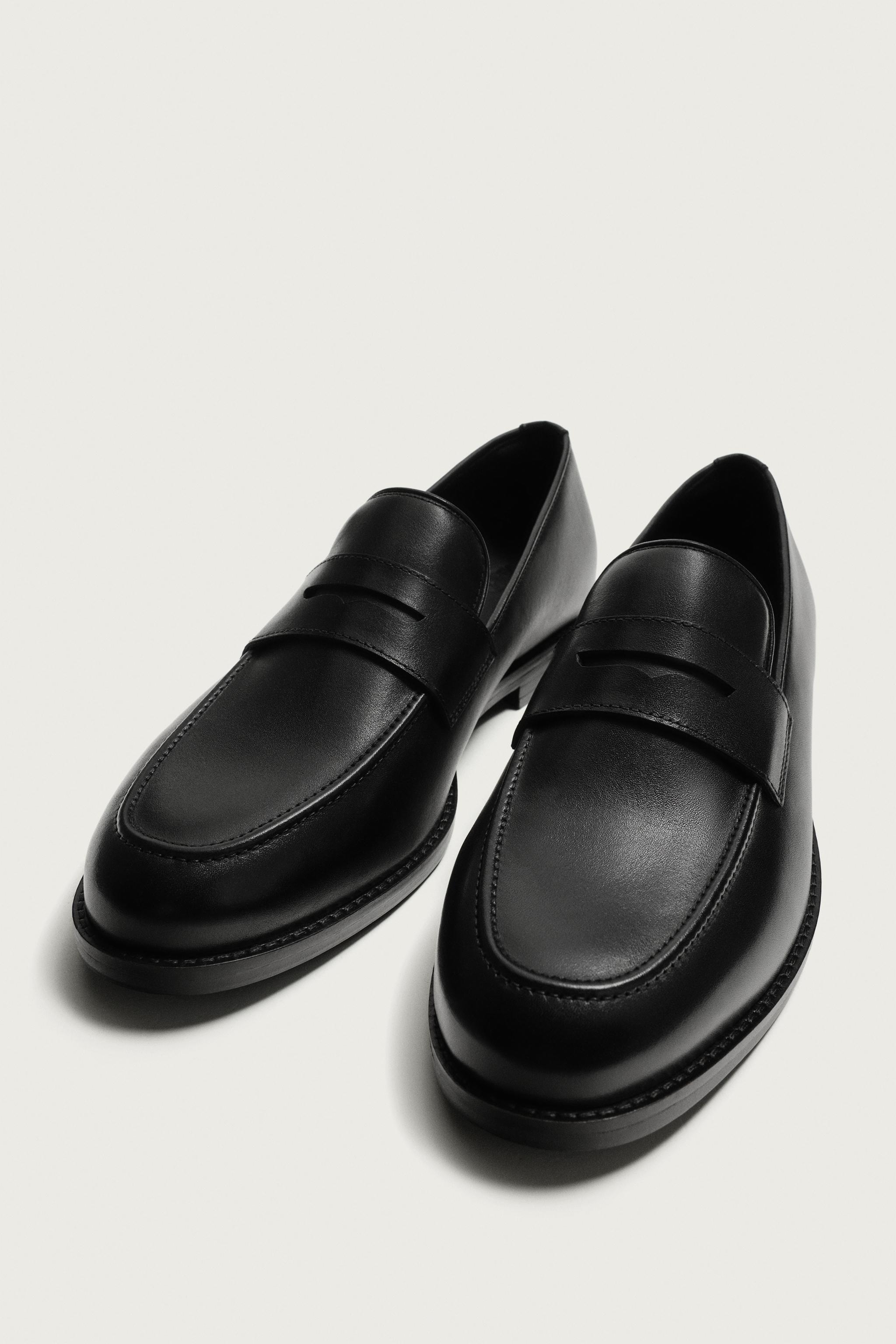 レザー ペニーローファー - ブラウン | ZARA Japan / 日本