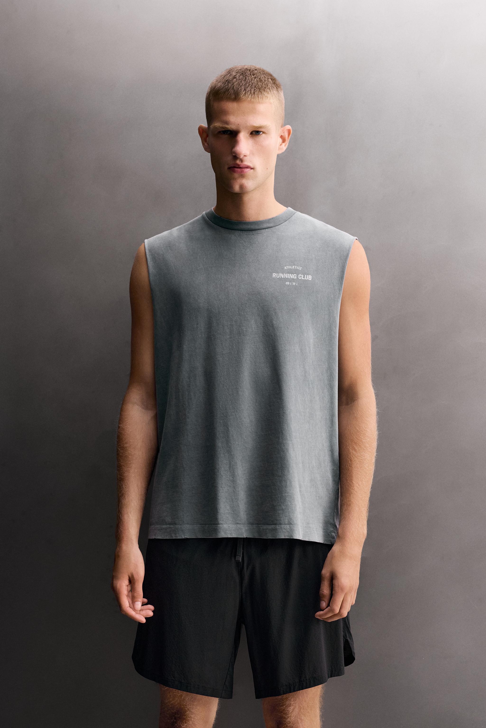 Мужские топы Zara COTTON RUNNING TANK TOP — фото 2