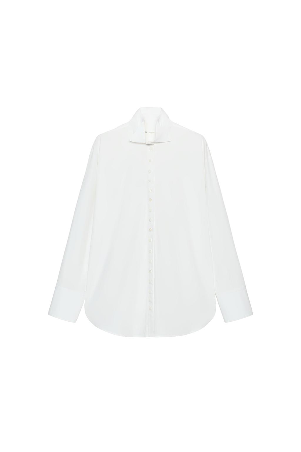 ZW COLLECTION POPLIN SHIRT WITH BUTTONS - image 3