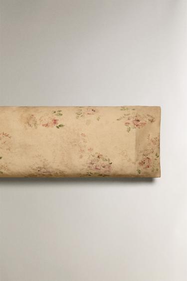 FLORAL PRINT SATEEN PILLOWCASE - Ochre by Zara - Image 4