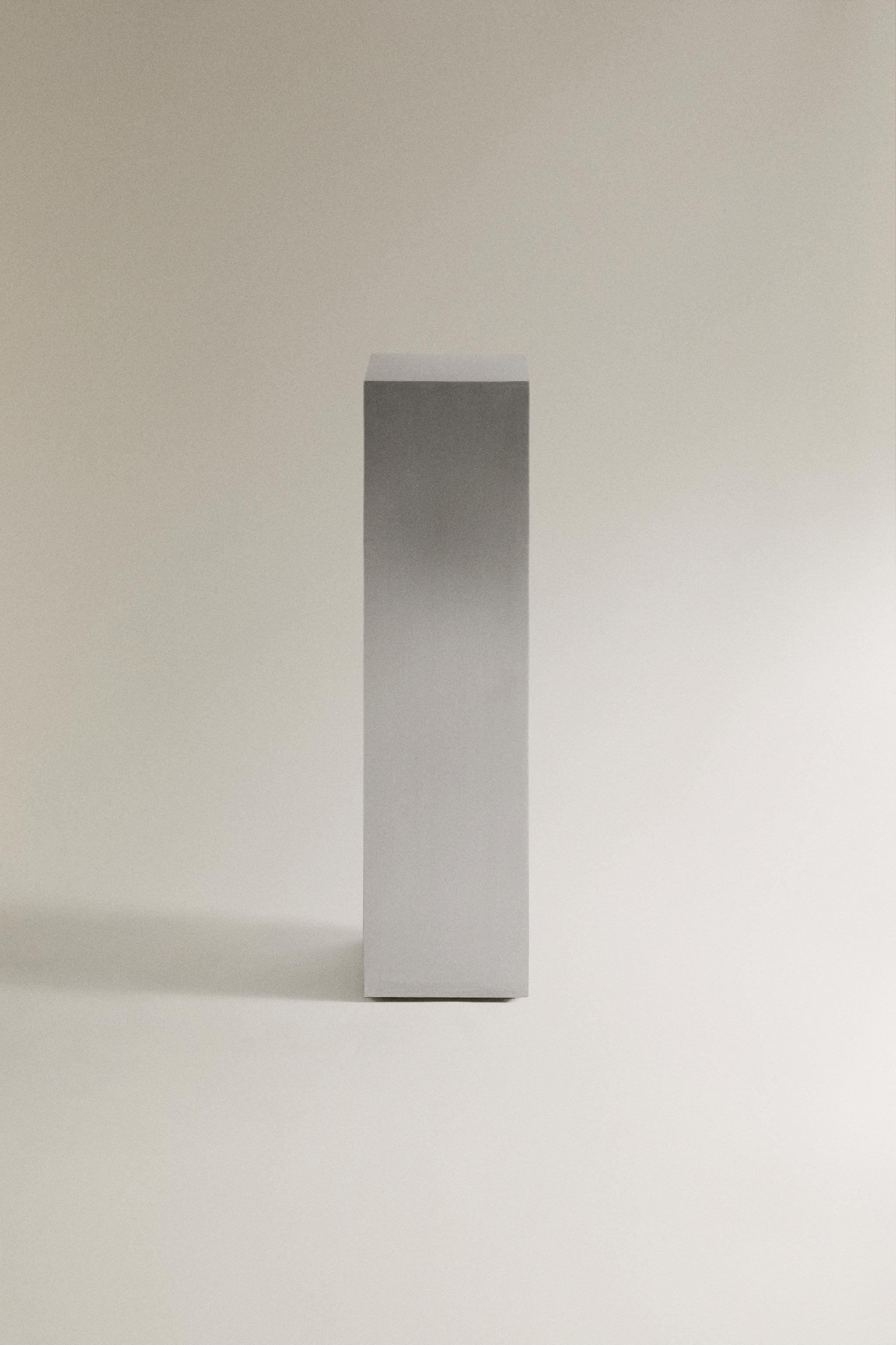 BRUSHED STAINLESS STEEL PEDESTAL | STUDIO MARY LENNOX