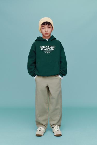 Zara 氣球剪裁長褲 - 綠色