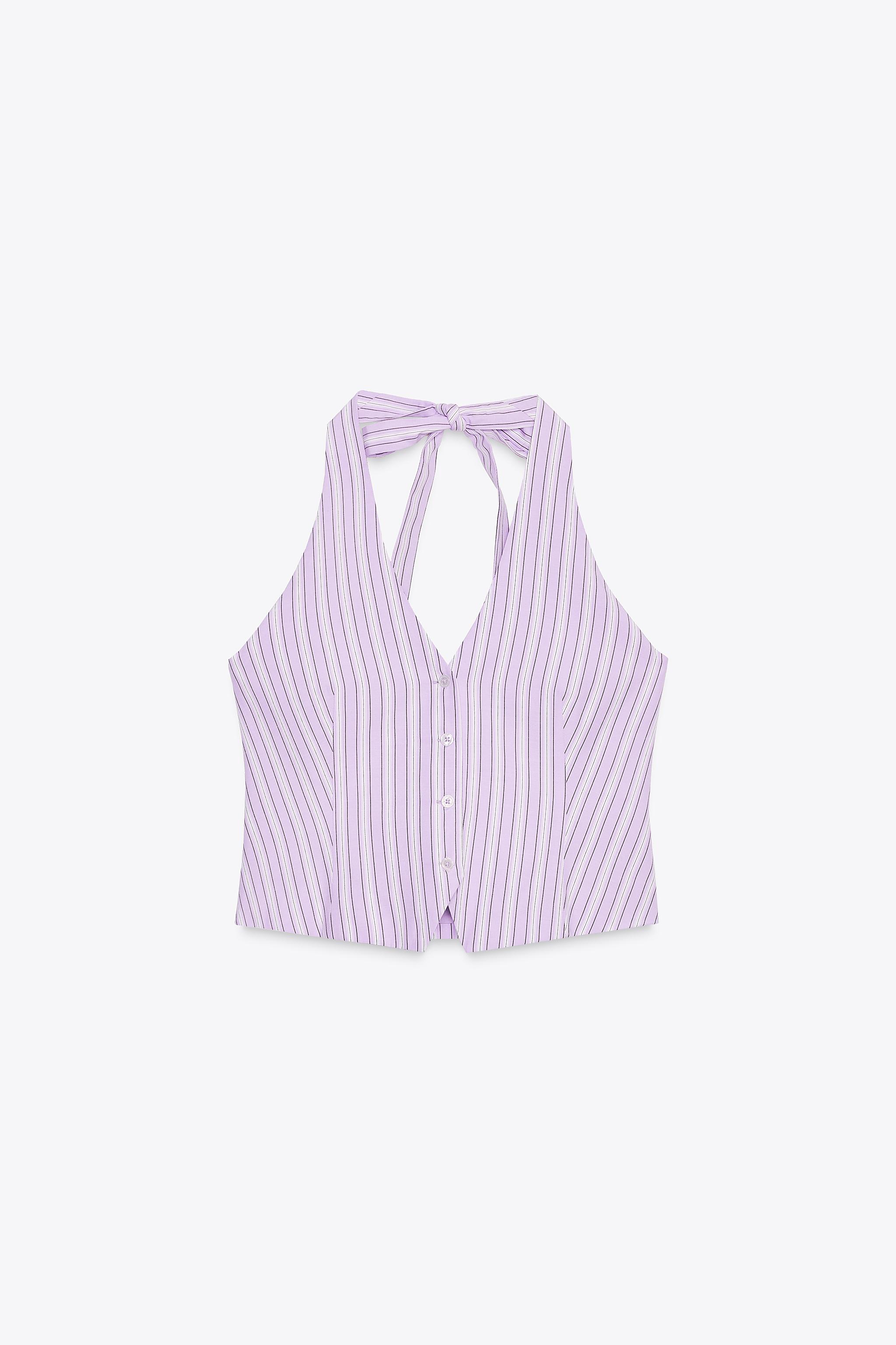 TOP GILET RAYÉ
