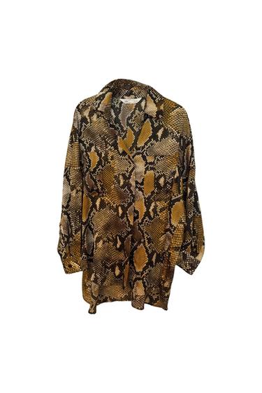 SNAKESKIN PRINT BLOUSE