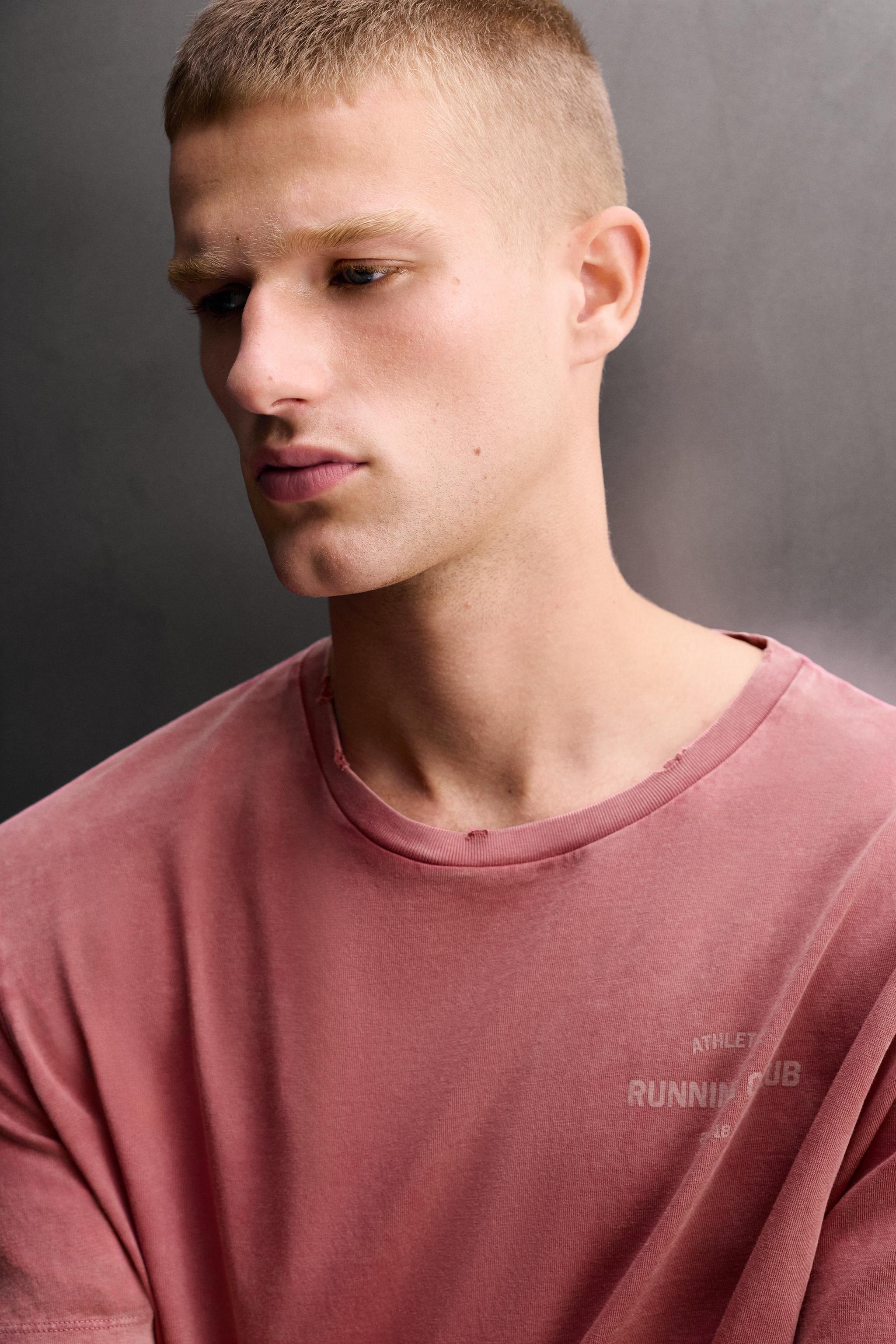 Мужские футболки Zara COTTON RUNNING T-SHIRT — фото 5