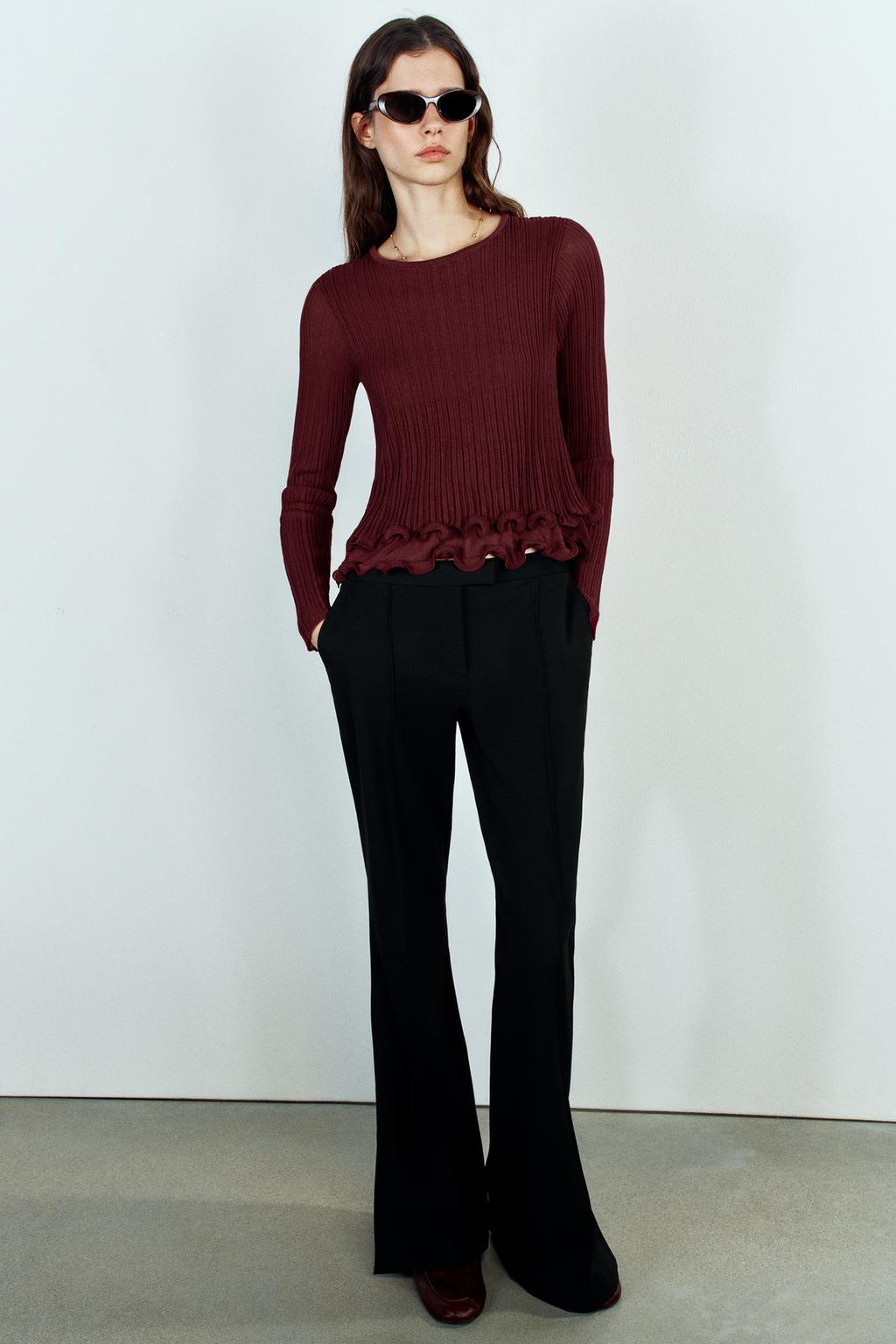 KNIT JUMPER WITH RUFFLES