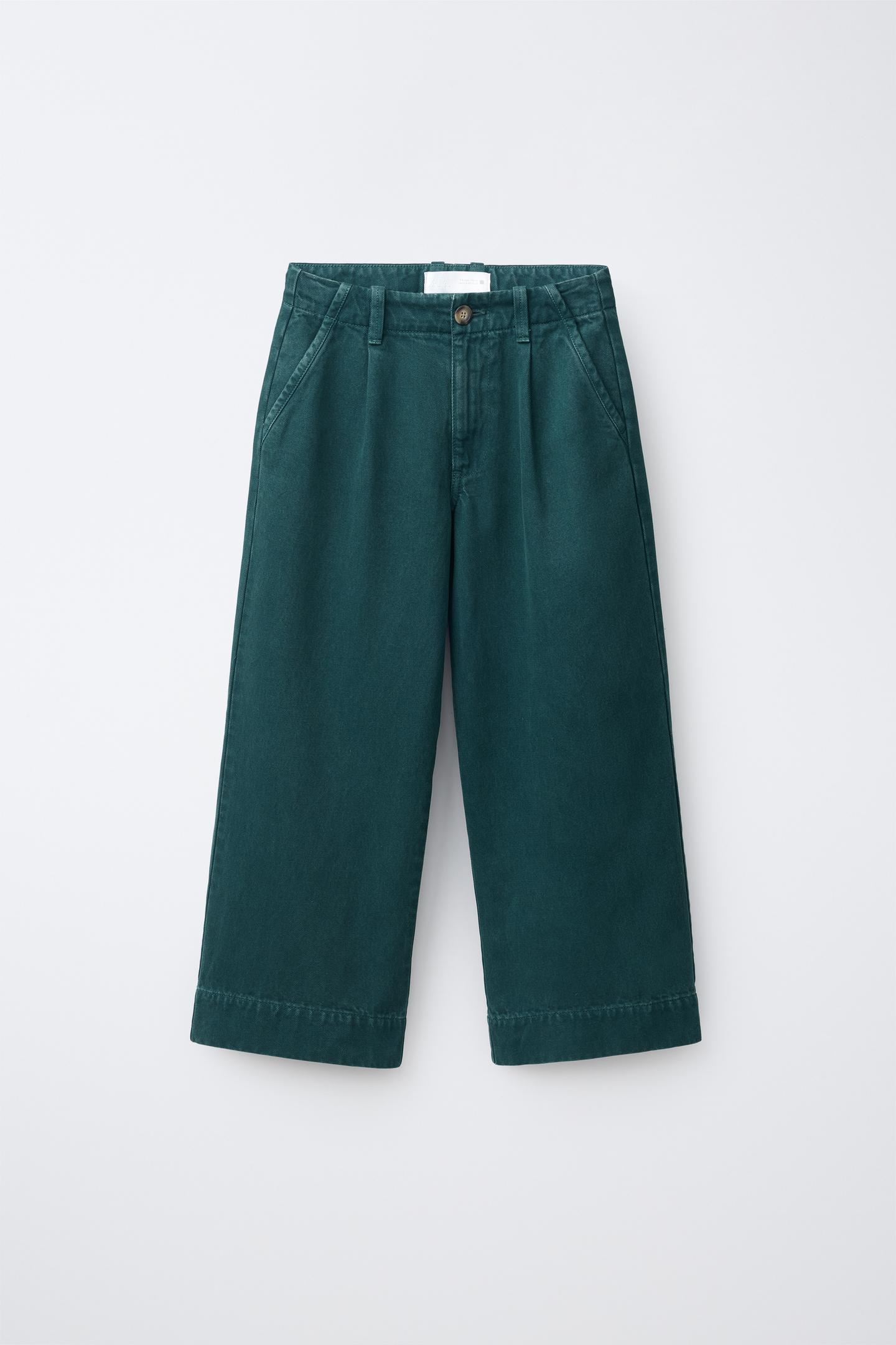 Детские брюки Zara Straight-Fit Darted, цвет: Синий