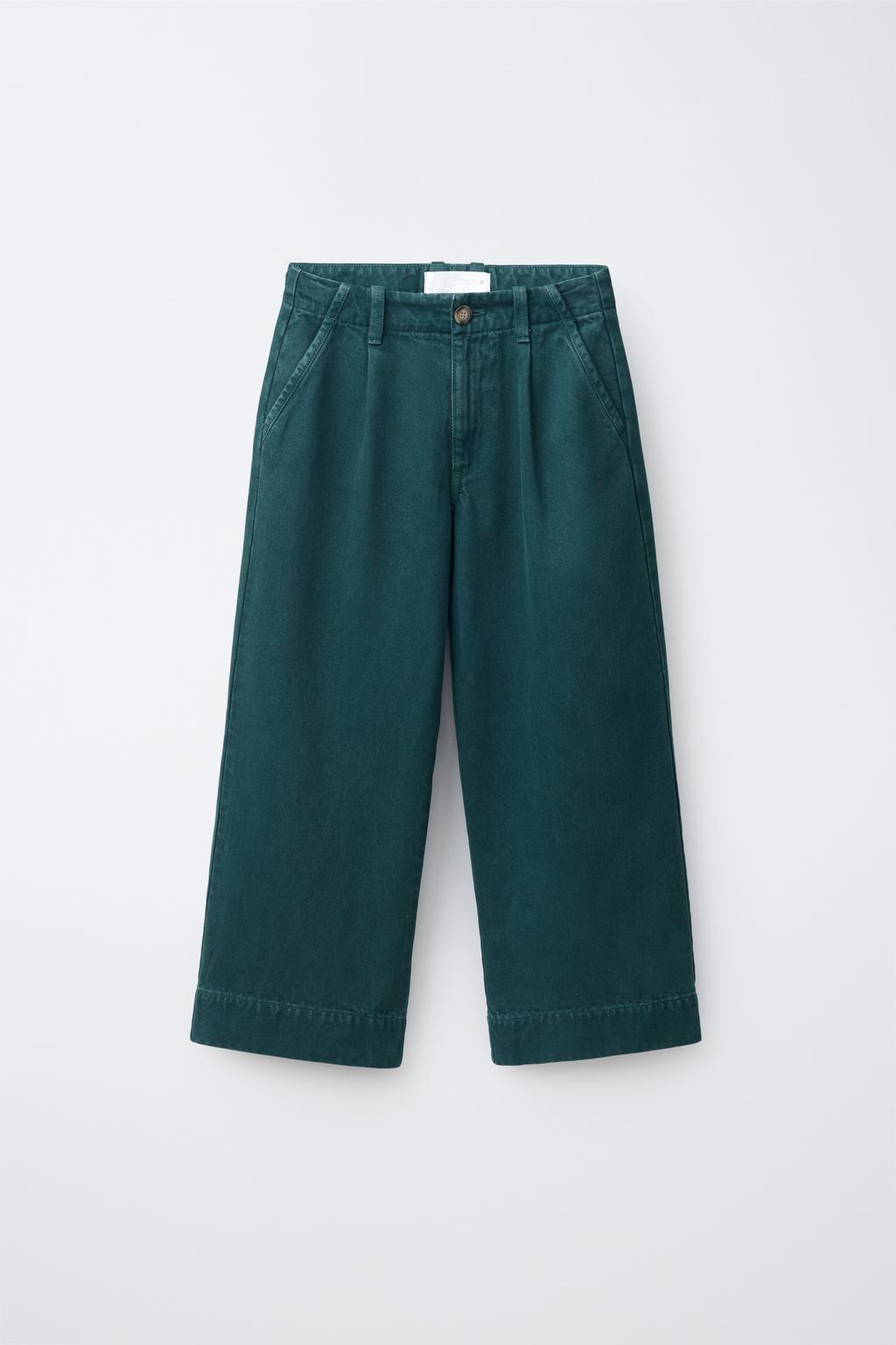 Zara Straight büzməli şalvar