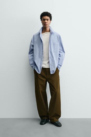 OVERSIZE STRIPED SHIRT SAMUEL DE SABOIA X ZARA - Light blue by Zara - Image 0