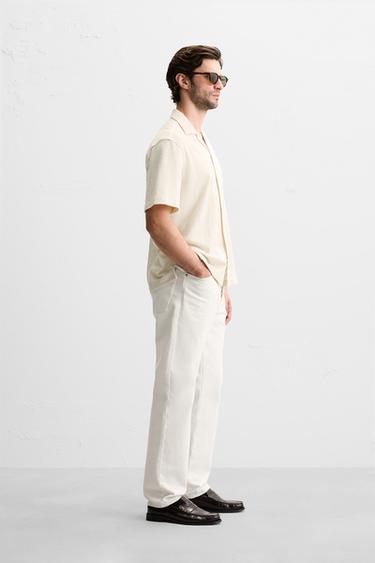 CHEMISE À TEXTURE EFFET VELOURS BOUCLÉ - Écru de Zara - Image 3