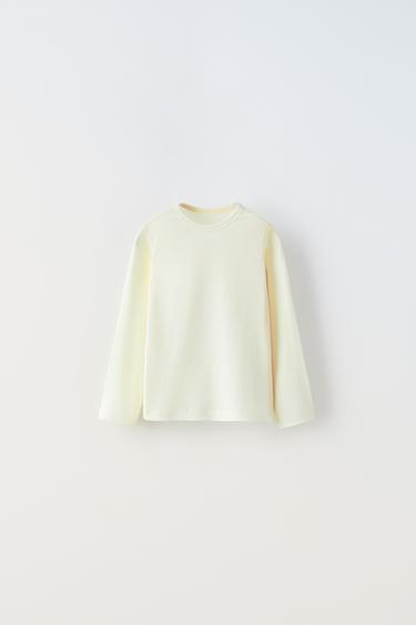 RIBBED SECOND SKIN T-SHIRT - Light yellow by Zara - Image 0