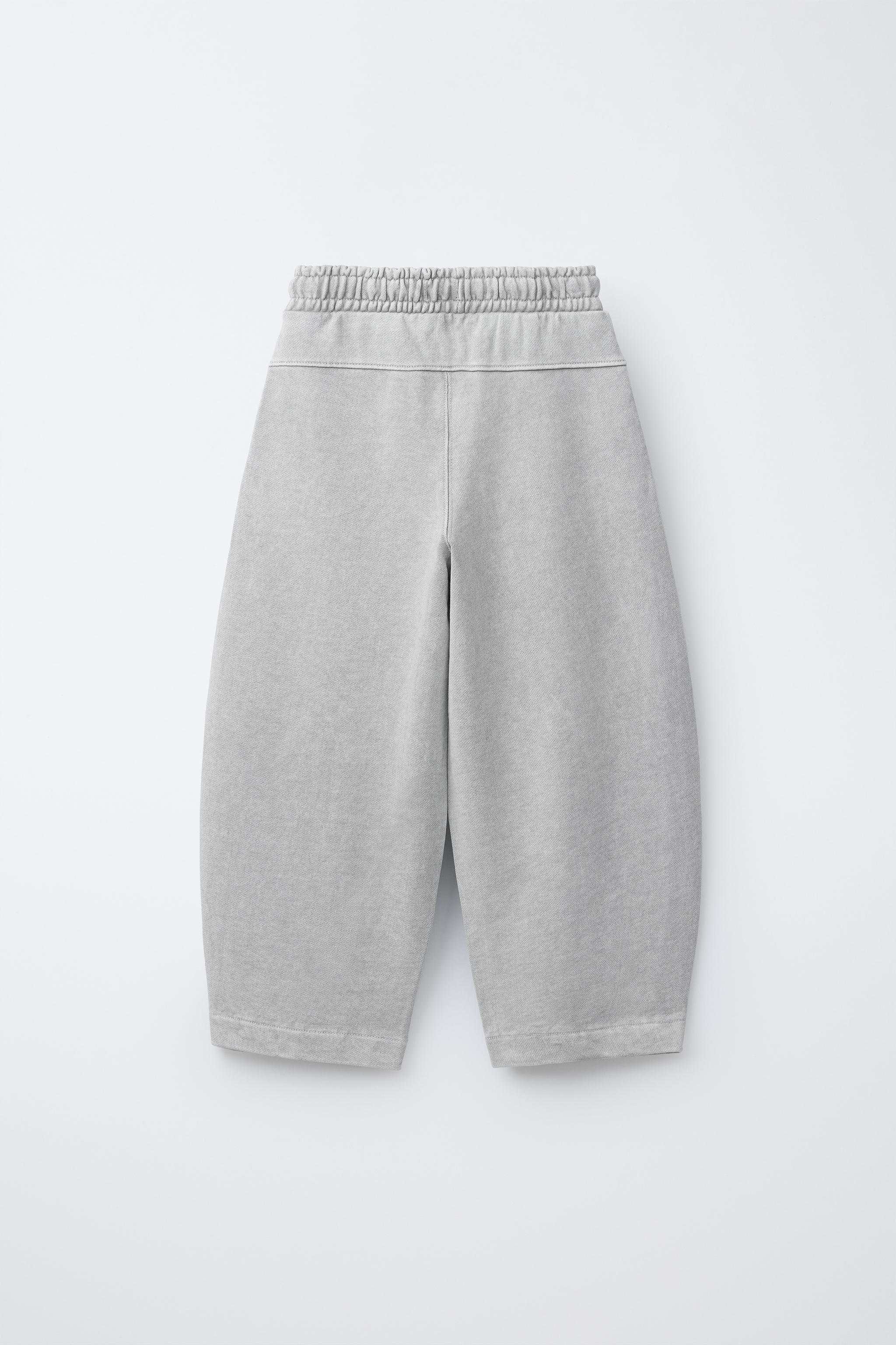 PANTALON EN MOLLETON BARREL À INSCRIPTION