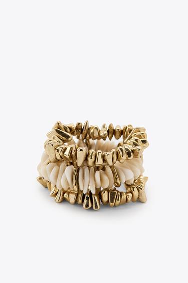LOT DE BRACELETS À PIÈCES - Doré de Zara