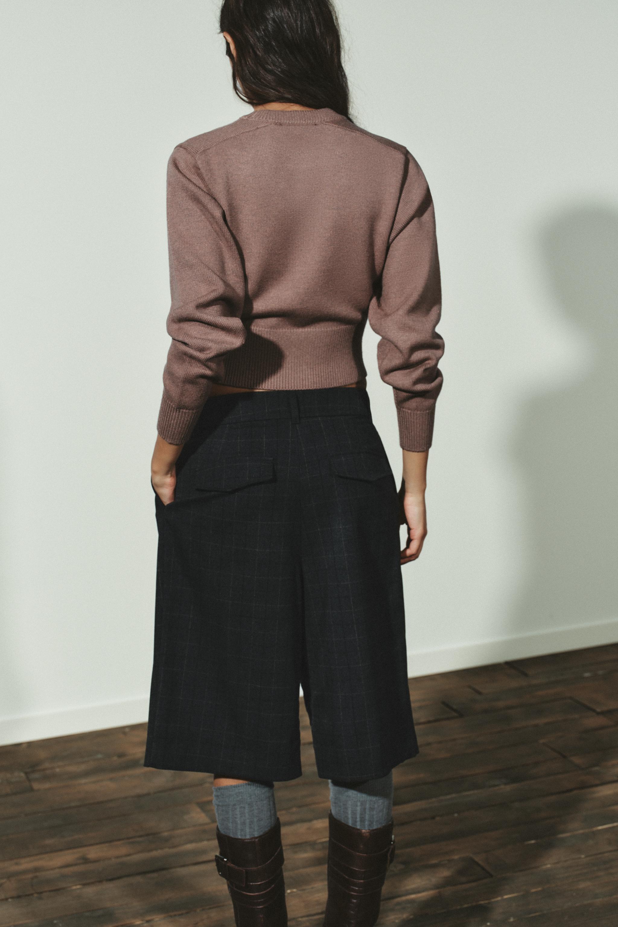 CROPPED BASIC KNIT JUMPER