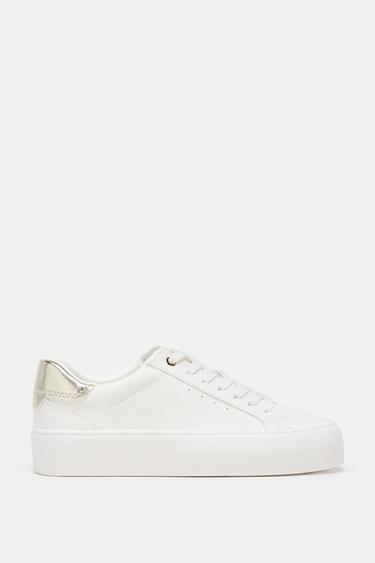 Zara CONTRAST SNEAKERS - White