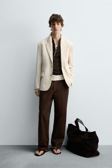 BLAZER RELAXED FIT LIMITED EDITION - Ecru by Zara