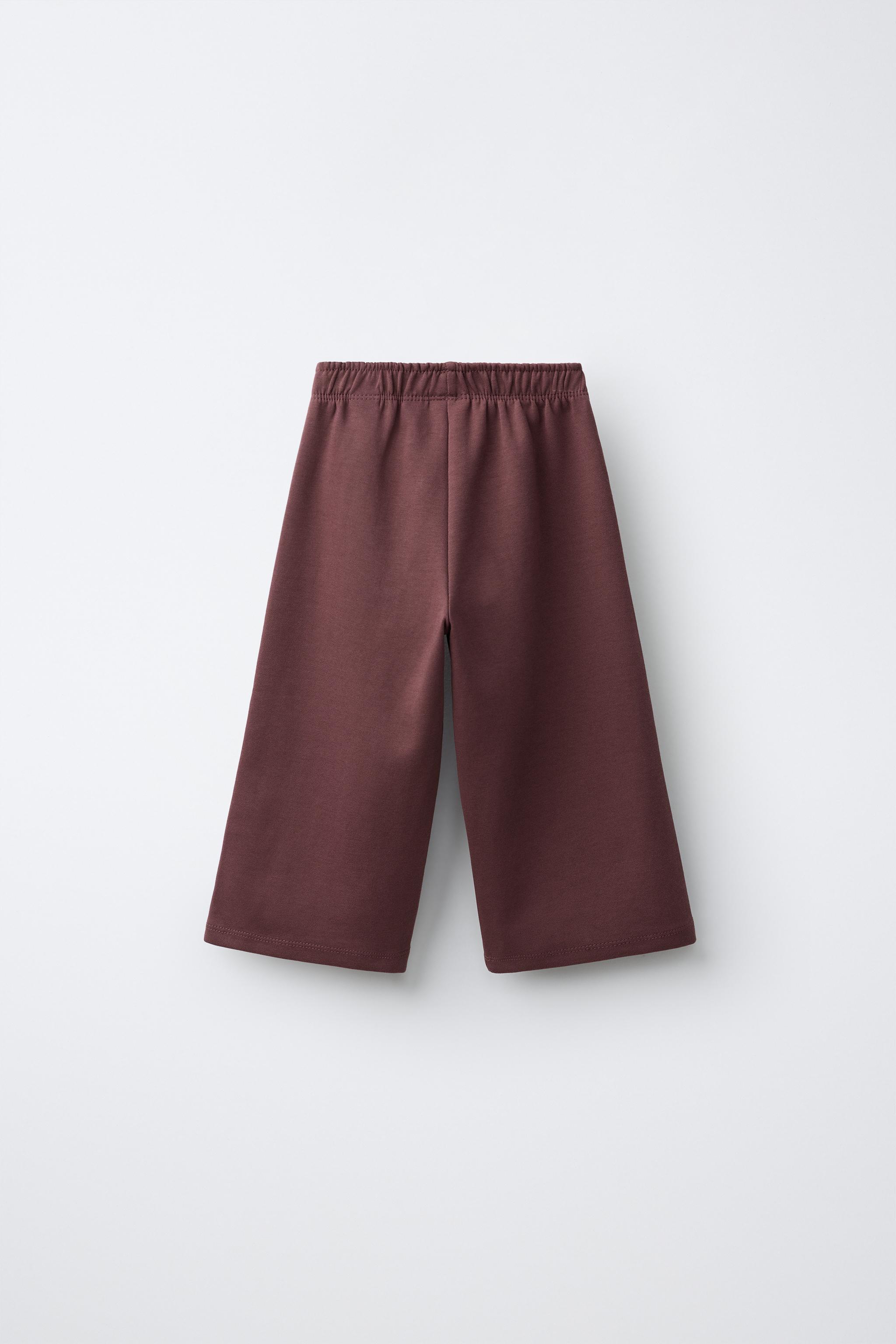 HEART INTERLOCK WIDE LEG PLUSH PANTS