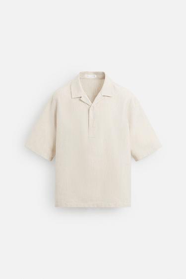 RELAXED FIT POLO SHIRT - Beige by Zara