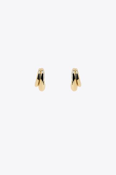 HOOP EAR CUFF EARRINGS - Golden by Zara