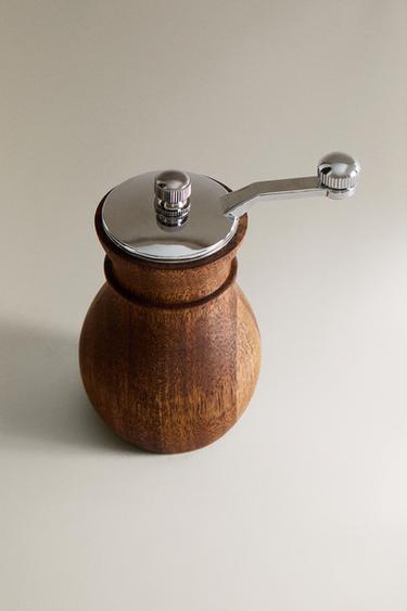 MOULIN POIVRIÈRE BOIS COUVERCLE ACIER - Beige clair de Zara - Image 1