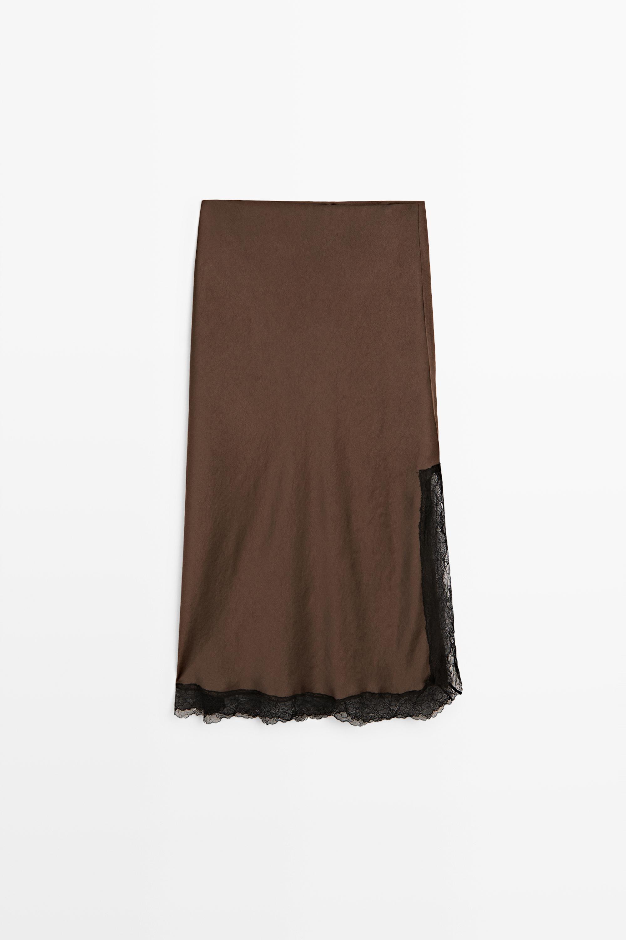 Jupe midi en dentelle