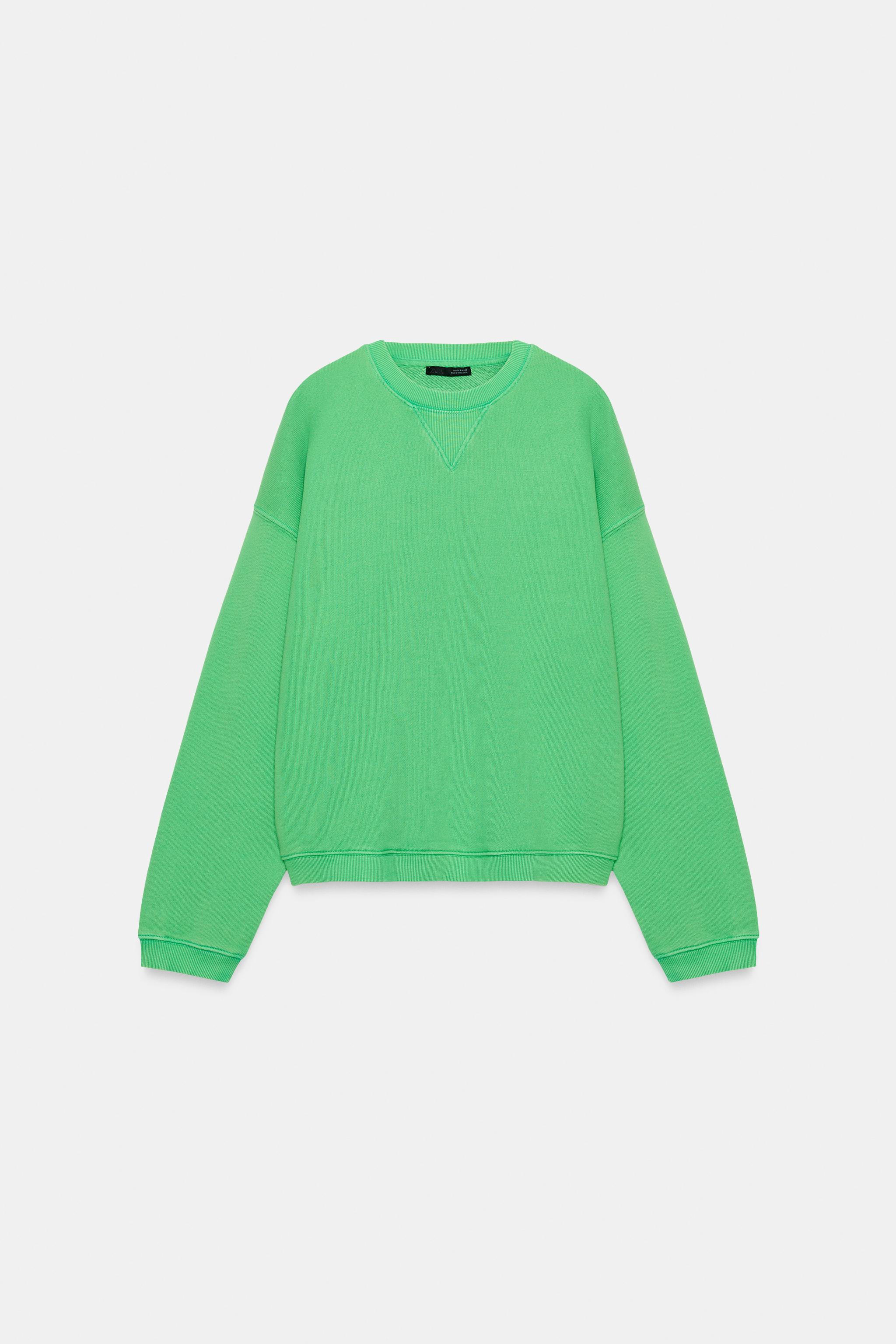 Zara SOLUK EFEKTLİ SWEATSHIRT görsel 5