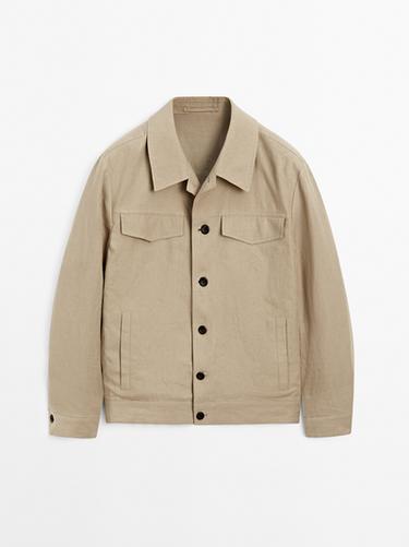 Zara 100% linen total look jacket - Beige