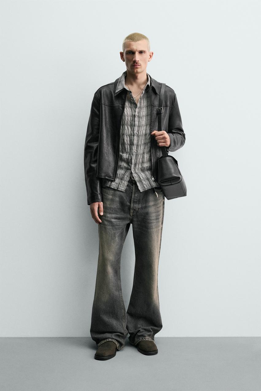 ZARA ダークデニム ジップアップジャケット ZARA】ジッパー付き 
