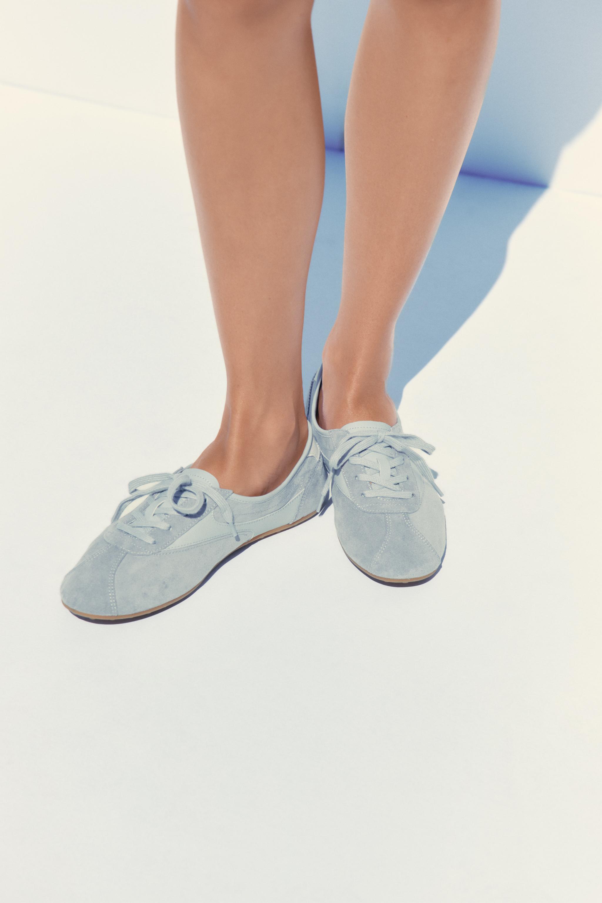 ZARA フラットコンビ ダービーシューズ 5218/510 FLAT COMBINED DERBY SHOES - White | ZARA United States