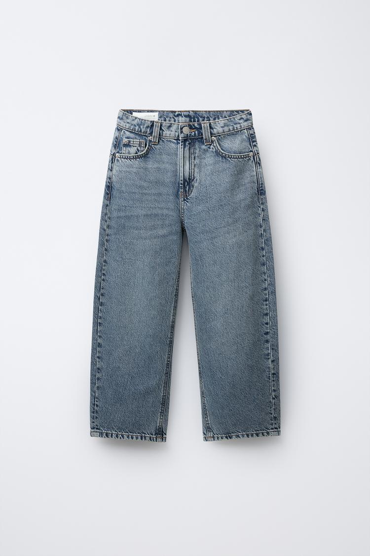 JEANS BALLOON PASSANTE Azzurro medio ZARA Italia Italy