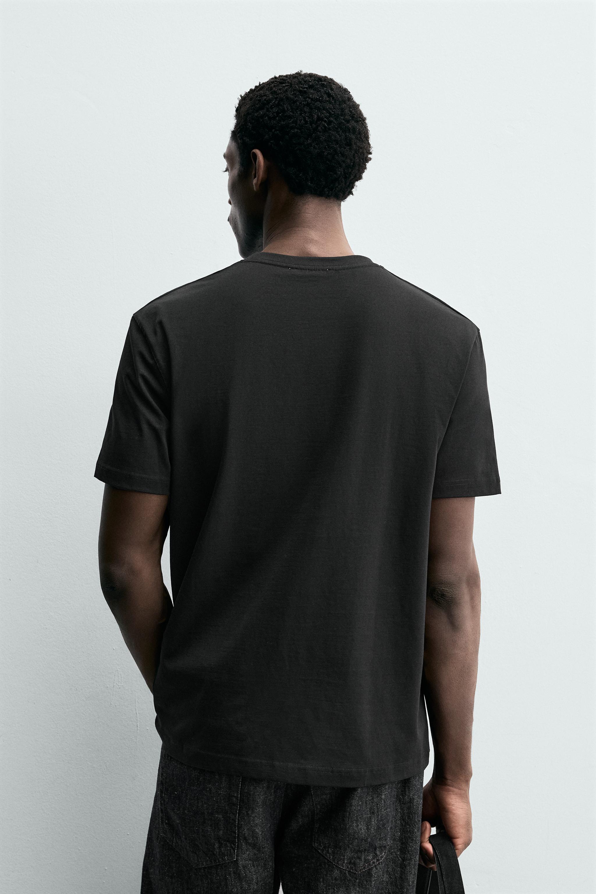 Мужские футболки Zara 3-PACK MEDIUM WEIGHT BASIC T-SHIRTS /02 — фото 6