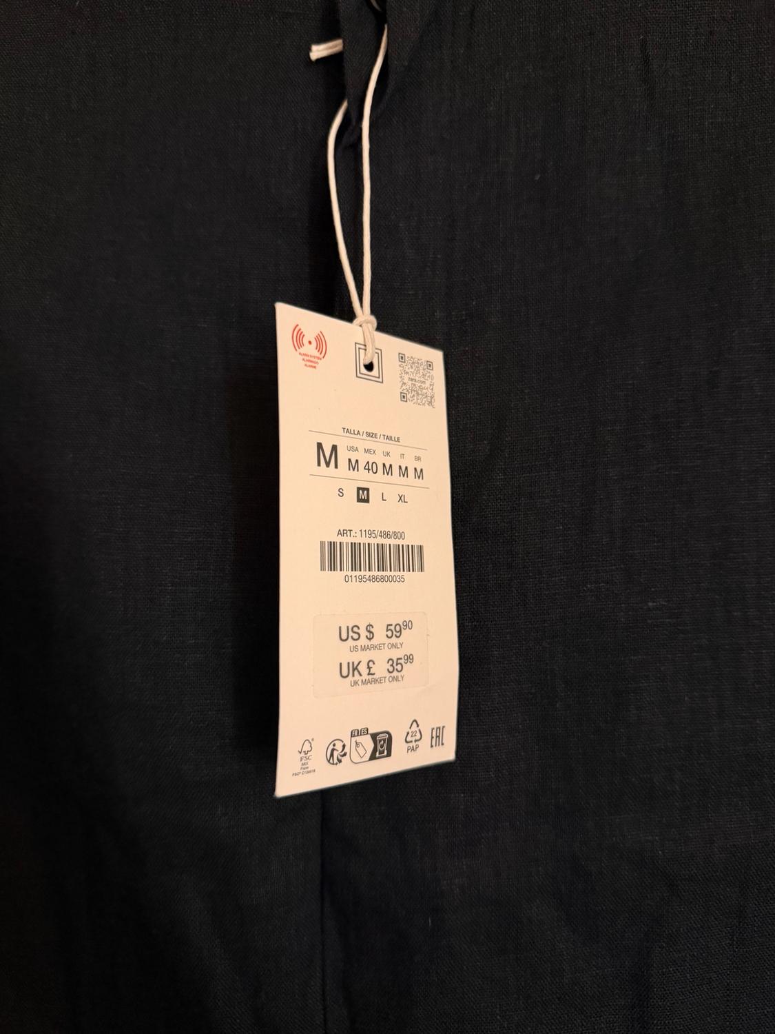 REGULAR FIT LINEN - VISCOSE POLO SHIRT - Image 4
