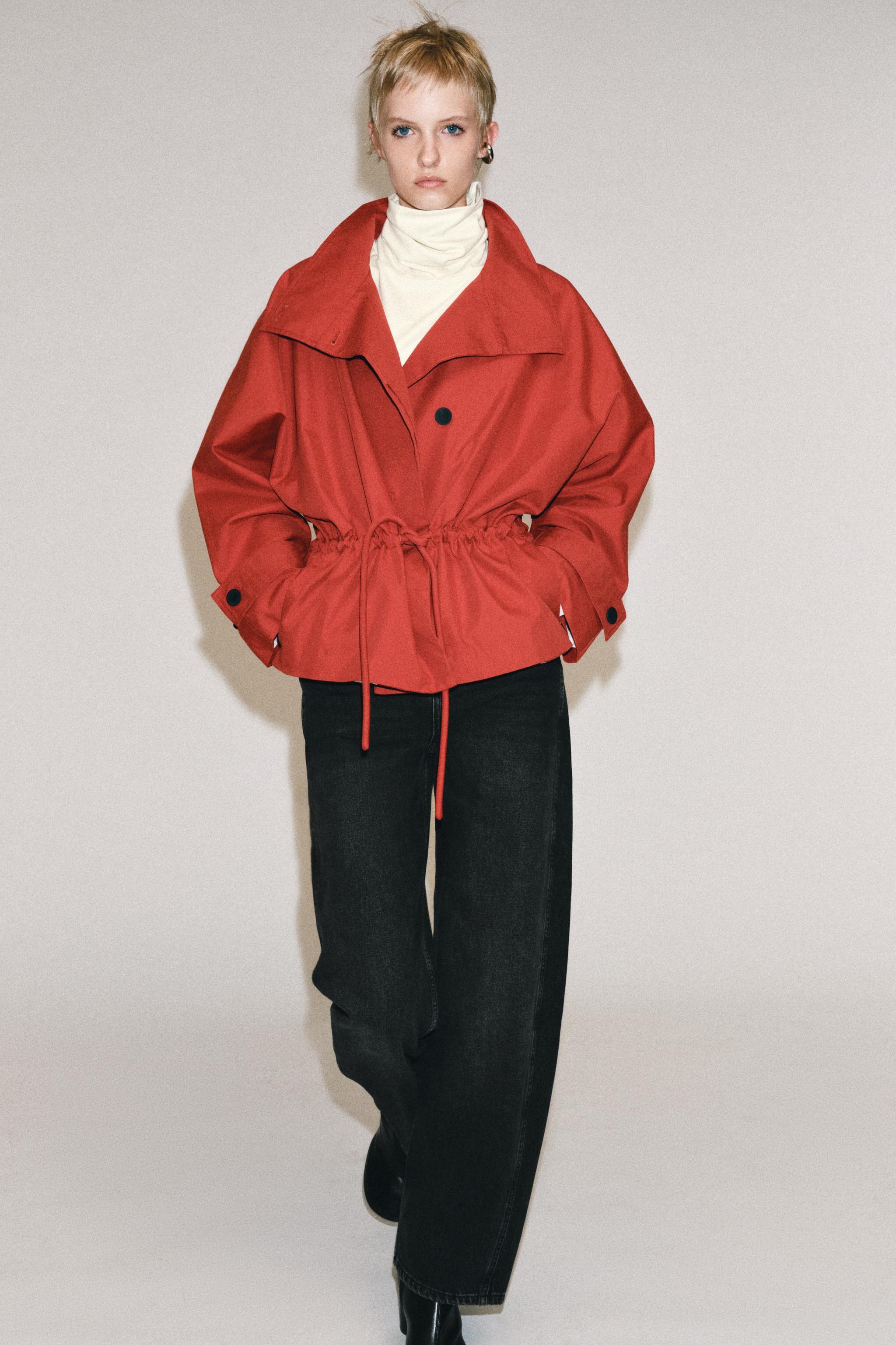 Zw Collection Oversized Short Trench Coat by Zara