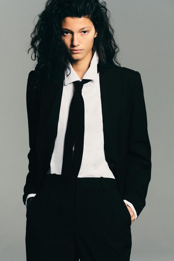 TAILORED BLAZER WITH SHOULDER PADS - Black by Zara - Image 0