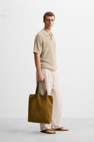 POLO EN MAILLE STRUCTURÉ - Beige de Zara - Image 3