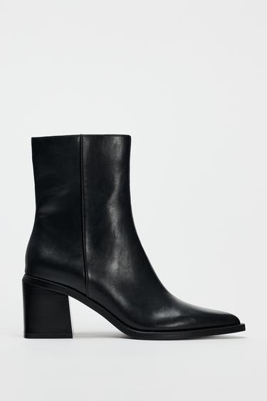 BOTÍN TACÓN ANCHO - Negro de Zara
