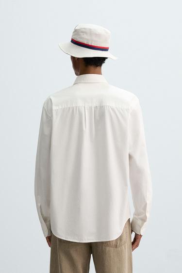 CHEMISE REGULAR FIT À POCHE - Blanc de Zara - Image 2