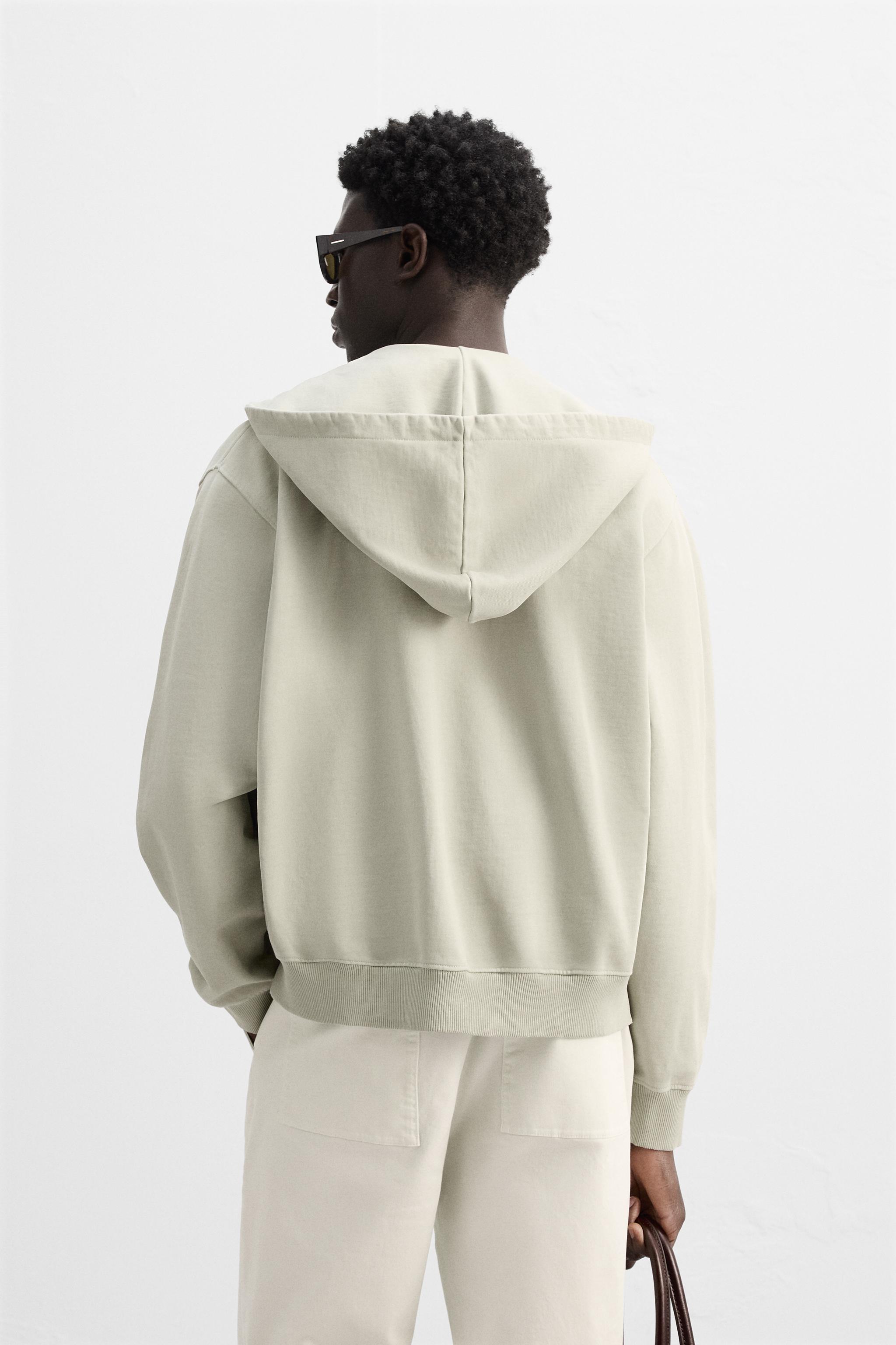 WASHED HOODED ZIP SWEATSHIRT - 092 | ZARA United States