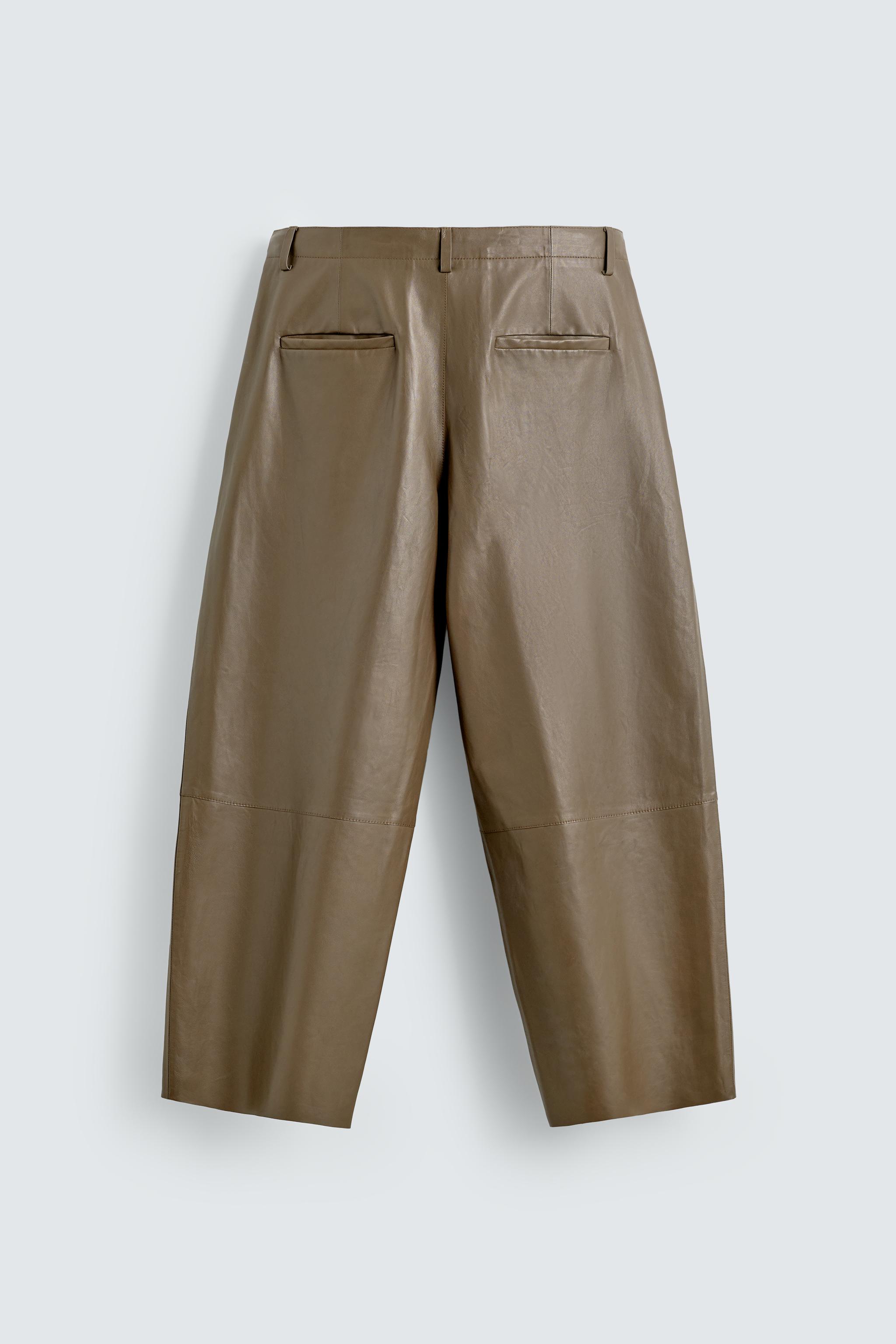 LEATHER BALLOON FIT PANTS