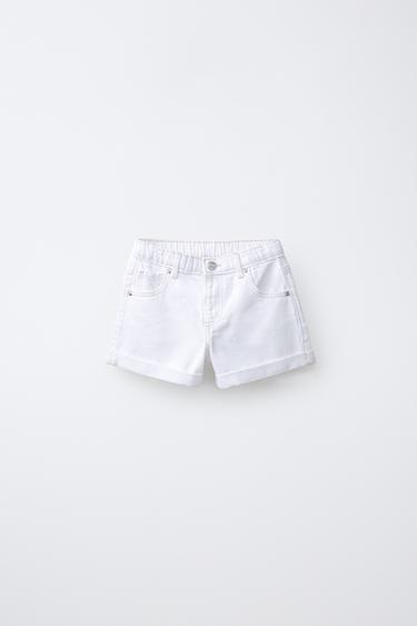BERMUDA EN JEAN MOM FIT - Blanc de Zara - Image 0