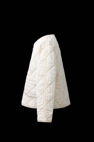 STEPPJACKE MIT REISSVERSCHLUSS - Cremefarben von Zara